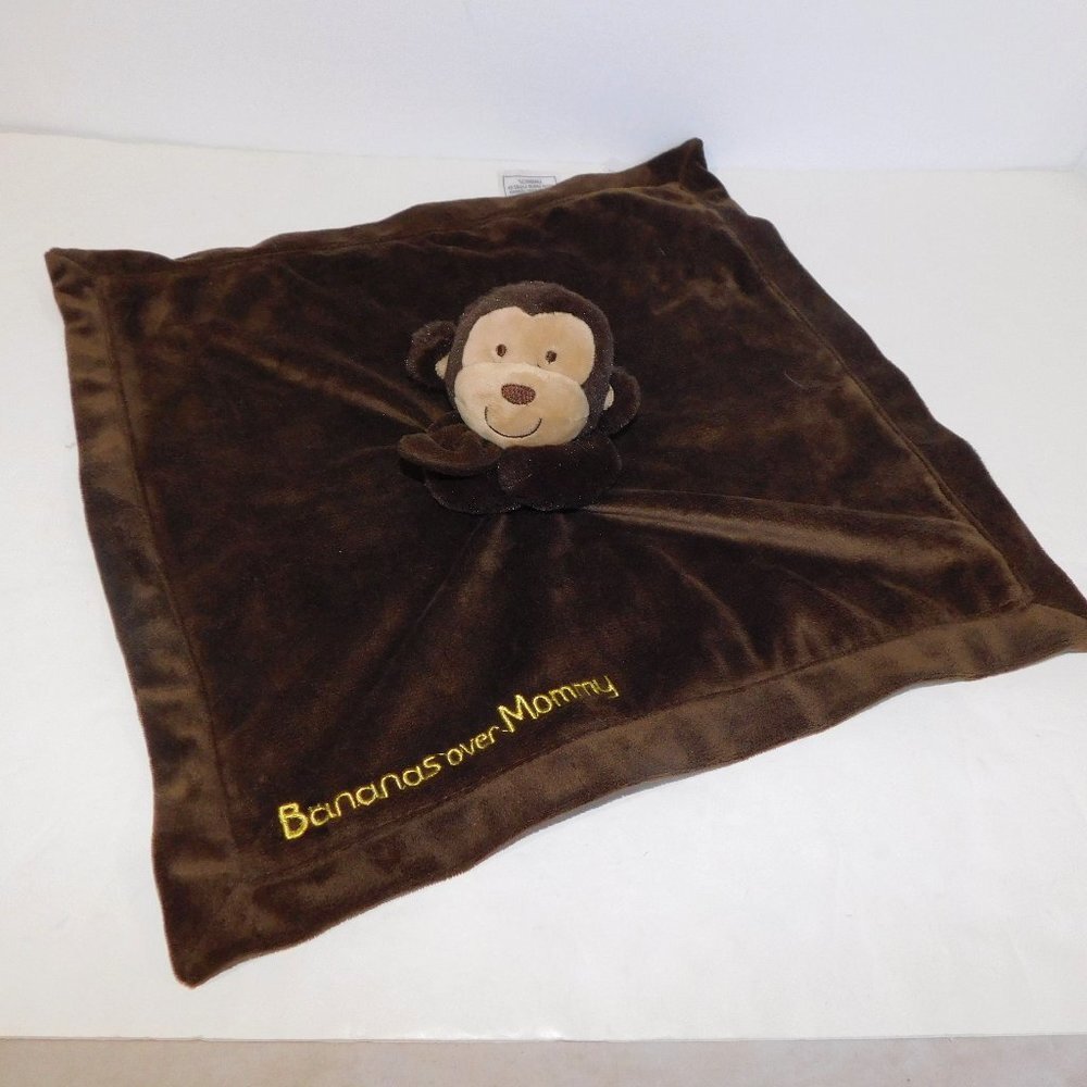 2012 Carters Brown Monkey Bananas for Mommy Rattle Security Blanket nunu lovey